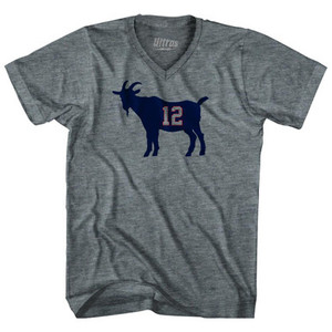 Goat 12 New England Adult Tri-Blend V-Neck T-Shirt by Ultras Goat 12 New England Adult Tri-Blend V-Neck T-Shirt by Ultras
