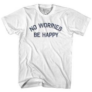 No Worries Be Happy Womens Cotton Junior Cut T-Shirt by Ultras
