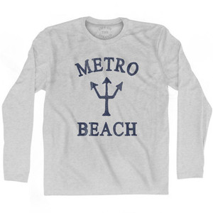 Michigan Metro Beach Trident Adult Cotton Long Sleeve T-Shirt by Life on the Strand Michigan Metro Beach Trident Adult Cotton Long Sleeve T-Shirt by Life on the Strand
