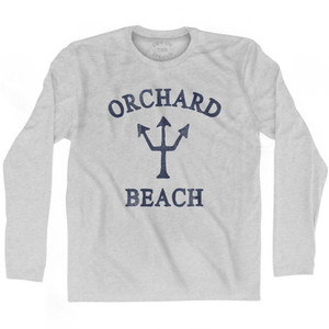 Michigan Orchard Beach Trident Adult Cotton Long Sleeve T-Shirt by Life on the Strand Michigan Orchard Beach Trident Adult Cotton Long Sleeve T-Shirt by Life on the Strand