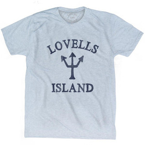 Massachusetts Lovells Island Trident Adult Tri-Blend T-Shirt by Life on the Strand