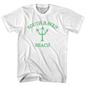 Michigan South Haven Beach Emerald Art Trident Youth Cotton T-Shirt by Life on the Strand