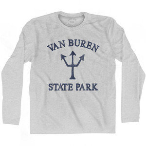 Michigan Van Buren State Park Trident Adult Cotton Long Sleeve T-Shirt by Life on the Strand