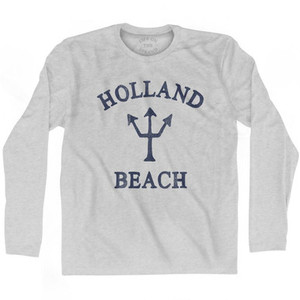 Michigan Holland Beach Trident Adult Cotton Long Sleeve T-Shirt by Life on the Strand Michigan Holland Beach Trident Adult Cotton Long Sleeve T-Shirt by Life on the Strand