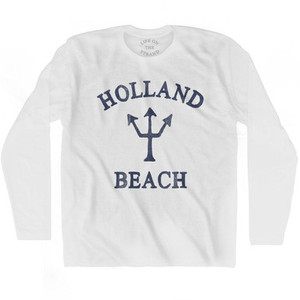 Michigan Holland Beach Trident Adult Cotton Long Sleeve T-Shirt by Life on the Strand Michigan Holland Beach Trident Adult Cotton Long Sleeve T-Shirt by Life on the Strand