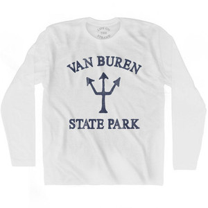 Michigan Van Buren State Park Trident Adult Cotton Long Sleeve T-Shirt by Life on the Strand