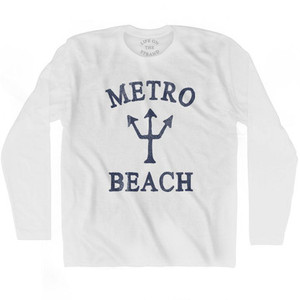 Michigan Metro Beach Trident Adult Cotton Long Sleeve T-Shirt by Life on the Strand Michigan Metro Beach Trident Adult Cotton Long Sleeve T-Shirt by Life on the Strand