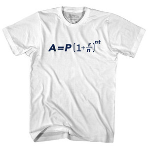Compund Interest Investing Formula Adult Cotton T-Shirt by Ultras Compund Interest Investing Formula Adult Cotton T-Shirt by Ultras