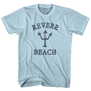 Massachusetts Revere Beach Trident Adult Cotton T-Shirt by Life on the Strand