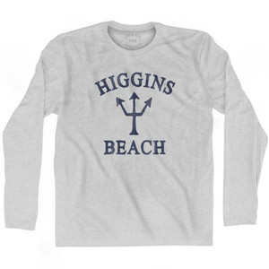 Maine Higgins Beach Trident Adult Cotton Long Sleeve T-Shirt by Life on the Strand Maine Higgins Beach Trident Adult Cotton Long Sleeve T-Shirt by Life on the Strand