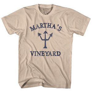 Massachusetts Martha's Vineyard Trident Adult Cotton T-Shirt by Life on the Strand