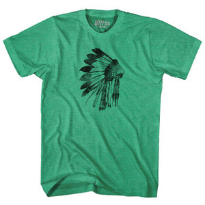 Native America Indian First Nation Headress And Feathers Adult Tri-Blend T-Shirt by Ultras Native America Indian First Nation Headress And Feathers Adult Tri-Blend T-Shirt by Ultras