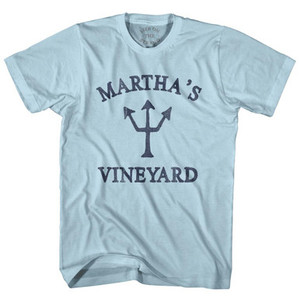Massachusetts Martha's Vineyard Trident Adult Cotton T-Shirt by Life on the Strand