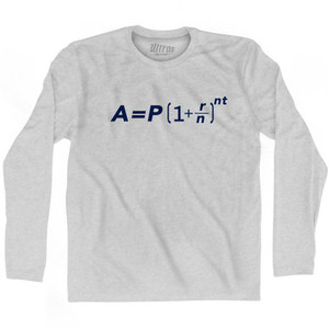 Compund Interest Investing Formula Adult Cotton Long Sleeve T-Shirt by Ultras