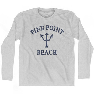 Maine Pine Point Beach Trident Adult Cotton Long Sleeve T-Shirt by Life on the Strand Maine Pine Point Beach Trident Adult Cotton Long Sleeve T-Shirt by Life on the Strand