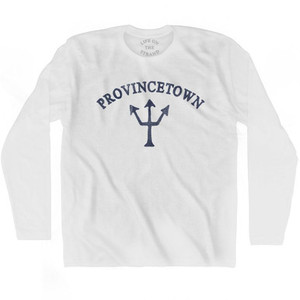 Massachusetts Provincetown Trident Adult Cotton Long Sleeve T-Shirt by Life on the Strand Massachusetts Provincetown Trident Adult Cotton Long Sleeve T-Shirt by Life on the Strand