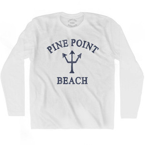 Maine Pine Point Beach Trident Adult Cotton Long Sleeve T-Shirt by Life on the Strand Maine Pine Point Beach Trident Adult Cotton Long Sleeve T-Shirt by Life on the Strand
