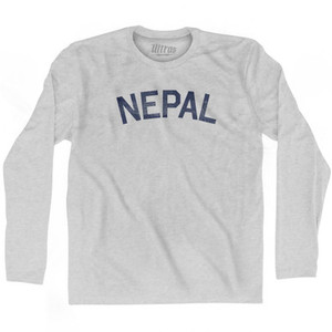 Nepal Adult Cotton Long Sleeve T-Shirt by Ultras
