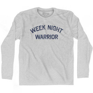 Week Night Warrior Adult Cotton Long Sleeve T-shirt by Ultras Week Night Warrior Adult Cotton Long Sleeve T-shirt by Ultras