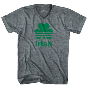 Irish Clover Logo Adult Tri-Blend V-Neck T-Shirt by Ultras