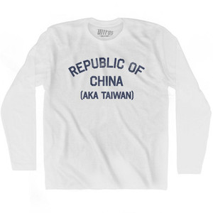Republic Of China (Aka Taiwan) Adult Cotton Long Sleeve T-Shirt by Ultras Republic Of China (Aka Taiwan) Adult Cotton Long Sleeve T-Shirt by Ultras