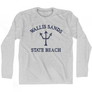 New Hampshire Wallis Sands State Beach Trident Adult Cotton Long Sleeve T-Shirt by Ultras New Hampshire Wallis Sands State Beach Trident Adult Cotton Long Sleeve T-Shirt by Ultras