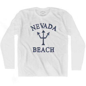 Nevada Beach Trident Adult Cotton Long Sleeve T-Shirt by Ultras Nevada Beach Trident Adult Cotton Long Sleeve T-Shirt by Ultras