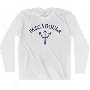 Mississippi Pascagoula Trident Adult Cotton Long Sleeve T-Shirt by Life on the Strand Mississippi Pascagoula Trident Adult Cotton Long Sleeve T-Shirt by Life on the Strand