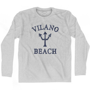 Florida Vilano Beach Trident Adult Cotton Long Sleeve T-Shirt by Ultras