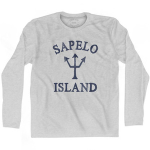 Georgia Sapelo Island Trident Adult Cotton Long Sleeve T-Shirt by Ultras Georgia Sapelo Island Trident Adult Cotton Long Sleeve T-Shirt by Ultras