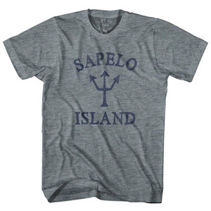 Georgia Sapelo Island Trident Adult Tri-Blend T-Shirt by Ultras Georgia Sapelo Island Trident Adult Tri-Blend T-Shirt by Ultras
