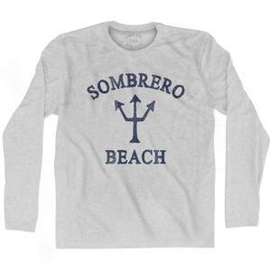 Florida Sombrero Beach Trident Adult Cotton Long Sleeve T-Shirt by Ultras Florida Sombrero Beach Trident Adult Cotton Long Sleeve T-Shirt by Ultras