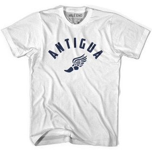 Antigua Running Winged Foot Track T-shirt-Adult - White Antigua Running Winged Foot Track T-shirt-Adult - White