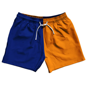 Blue Royal And Tennessee Orange Quad Color 5" Swim Shorts Made In USA - Blue Royal And Tennessee Orange Blue Royal And Tennessee Orange Quad Color 5" Swim Shorts Made In USA - Blue Royal And Tennessee Orange