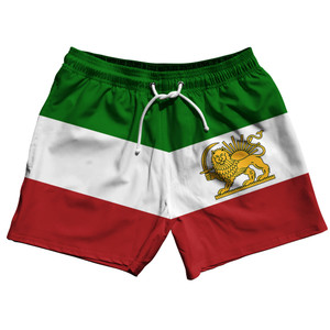 Free Iran Country Flag 5" Swim Shorts Made in USA - Green Red White Free Iran Country Flag 5" Swim Shorts Made in USA - Green Red White