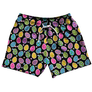 Easter Egg 5" Swim Shorts Made in USA - Black Yellow White
