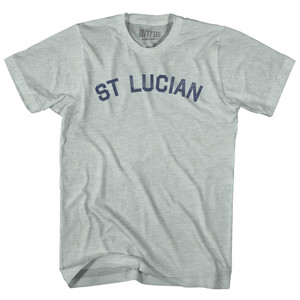 St Lucian Adult Tri-Blend T-shirt - Athletic Cool Grey