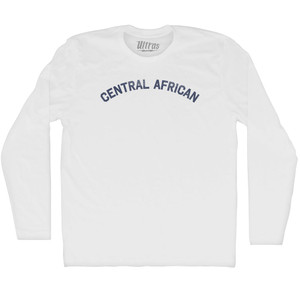 Central African Adult Cotton Long Sleeve T-shirt - White