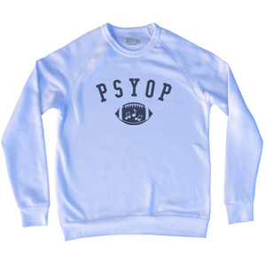PSYOP Football Adult Tri-Blend Sweatshirt White