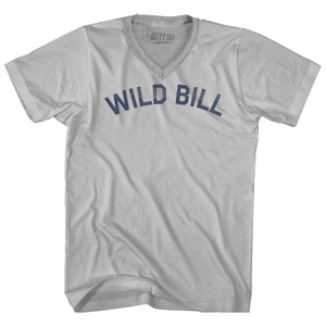 Wild Bill Adult Tri-Blend V-neck T-shirt - Cool Grey
