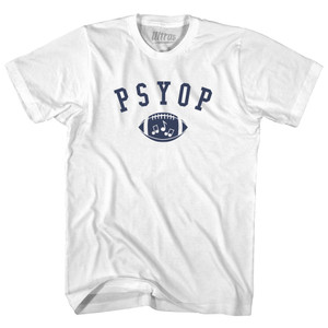 PSYOP Football Adult Cotton T-shirt White