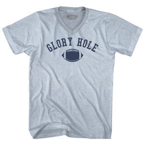 Glory Hole Football Adult Tri-Blend V-neck T-shirt Athletic White Glory Hole Football Adult Tri-Blend V-neck T-shirt Athletic White