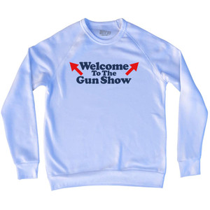 Welcome To The Gun Dhow Adult Tri-Blend Sweatshirt White