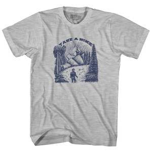 Take A Hike Illustration Design Adult Cotton T-shirt Grey Heather Take A Hike Illustration Design Adult Cotton T-shirt Grey Heather