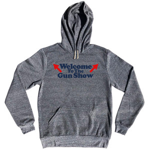 Welcome To The Gun Dhow Tri-Blend Hoodie Athletic Grey