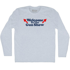 Welcome To The Gun Dhow Adult Tri-Blend Long Sleeve T-shirt Athletic Grey Welcome To The Gun Dhow Adult Tri-Blend Long Sleeve T-shirt Athletic Grey
