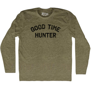 Good Time Hunter Adult Tri-Blend Long Sleeve T-shirt - Military Green Good Time Hunter Adult Tri-Blend Long Sleeve T-shirt - Military Green