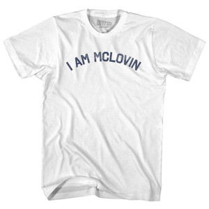 I AM MCLOVIN Womens Cotton Junior Cut T-Shirt - White