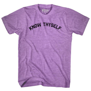 Know Thyself Adult Tri-Blend T-shirt - Athletic Purple