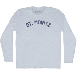 St. Moritz Adult Tri-Blend Long Sleeve T-shirt - Athletic White